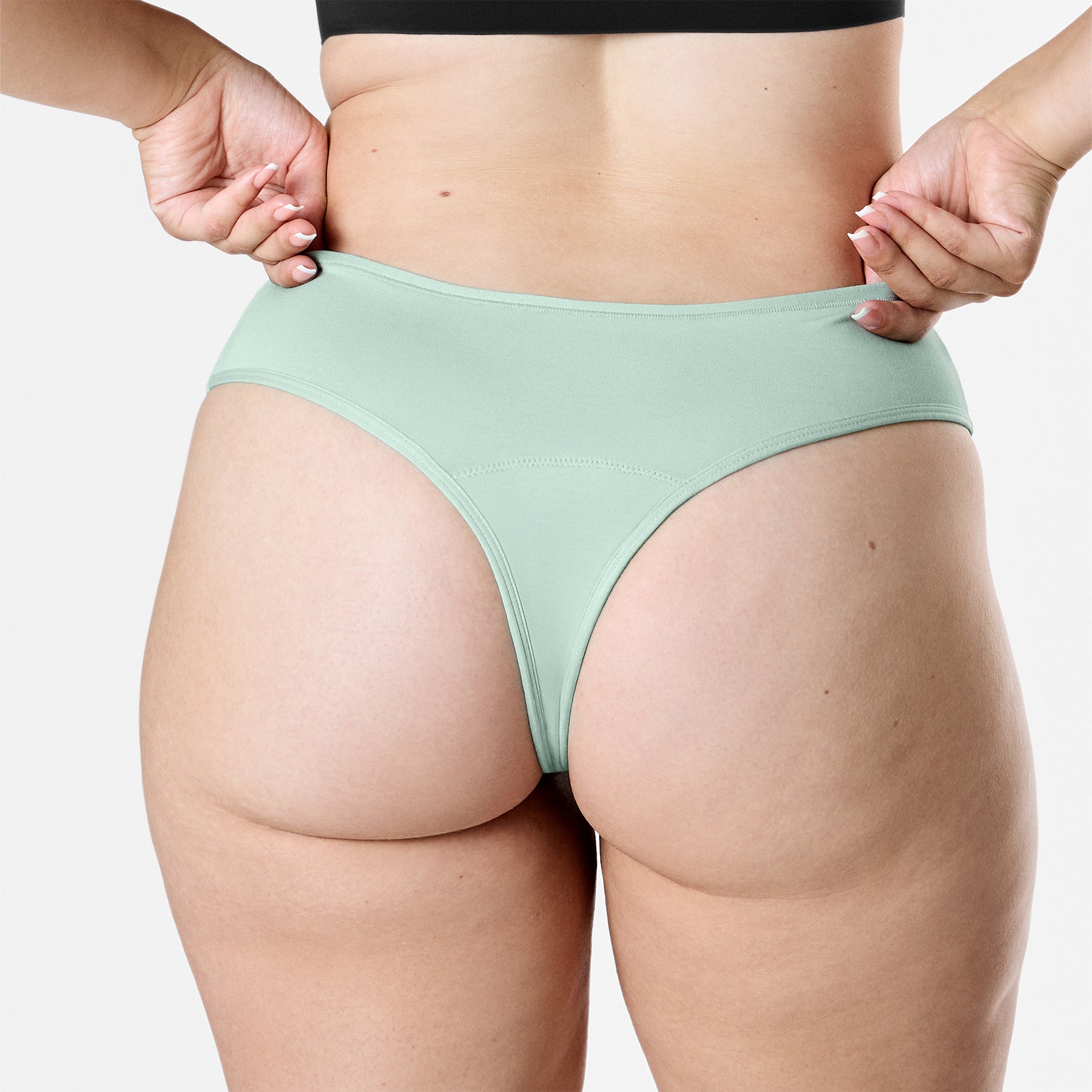 Periodenunterwäsche Perioden Tanga - SINA Highwaist - salbei femtis