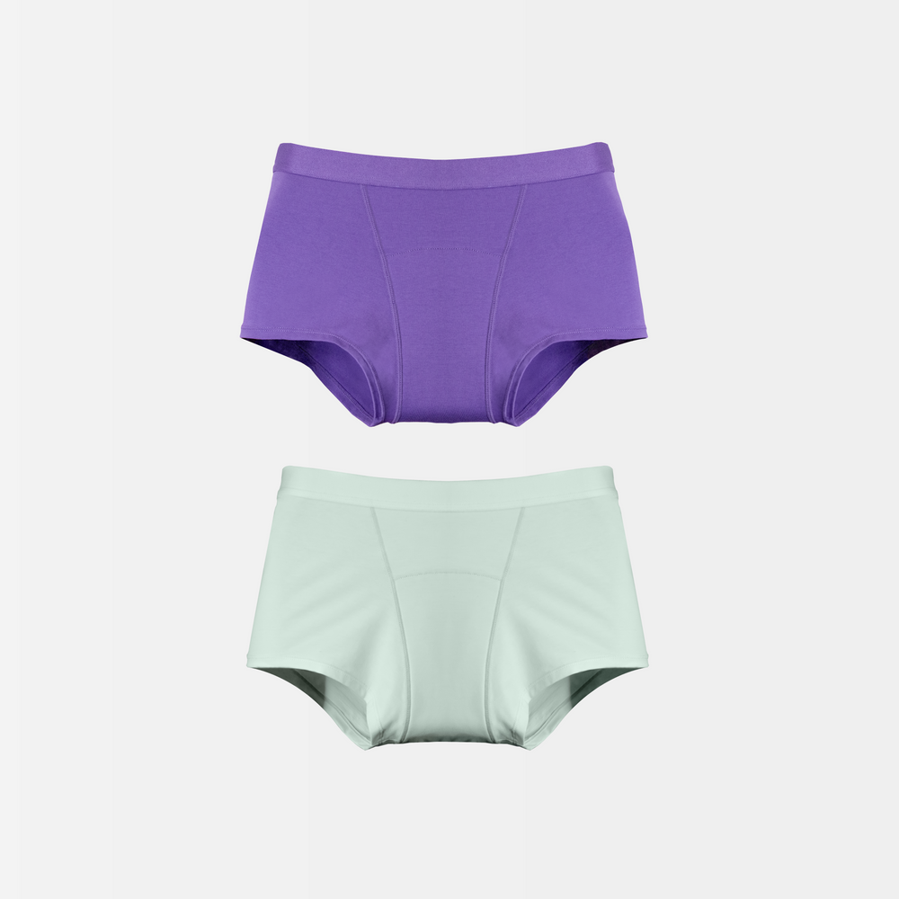 Period Panty Bundle: 2x JUNO Teen - purple & mint