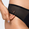 Periodenslip ZORA Sport Edition schwarz Mesh Detail Seite